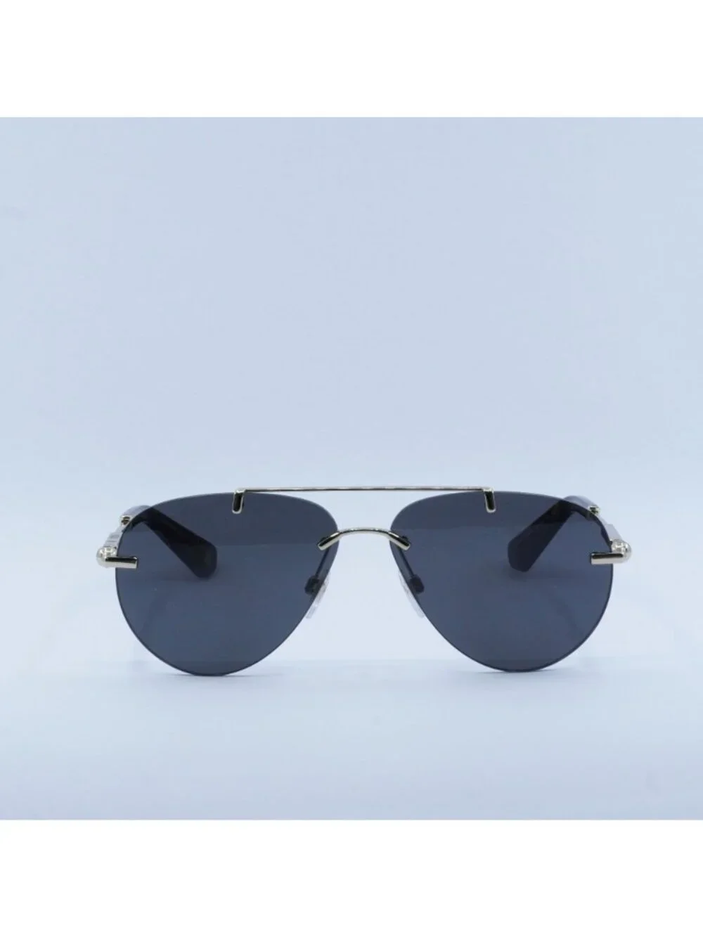 Burberry BE3151 110987 Aviator Sunglasses Gold Frame, Grey Lenses